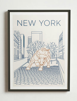 Affiche de New York – Cadre métal