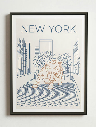 Affiche de New York – Cadre métal