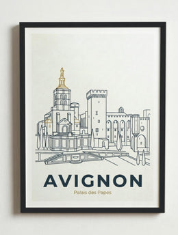 Affiche de Avignon – Cadre noir