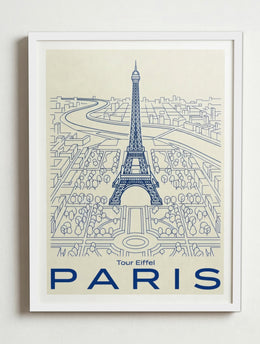 Affiche Paris – Cadre blanc