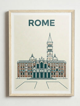 Affiche de Rome – Cadre bois