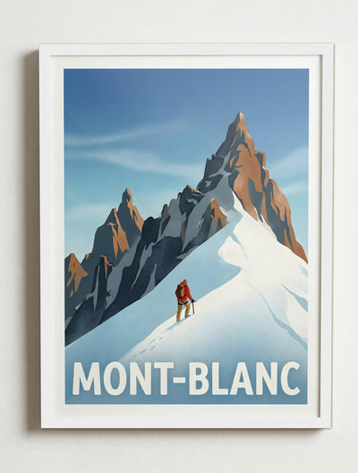 Affiche de Mont-Blanc – Cadre blanc