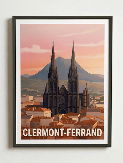 Affiche de Clermont-Ferrand – Cadre métal