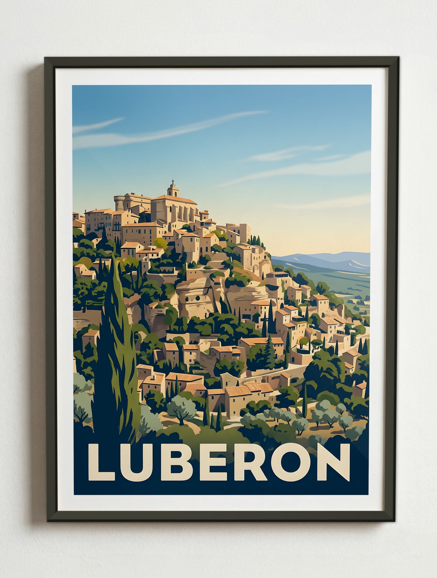 Affiche de Luberon – Cadre métal