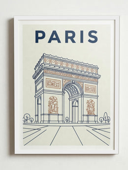 Affiche Paris – Cadre blanc