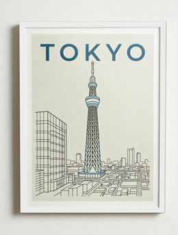 Affiche Tokyo – Cadre blanc