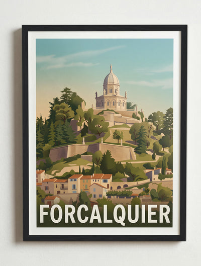 Affiche de Forcalquier - Citadelle de Forcalquier – Cadre noir