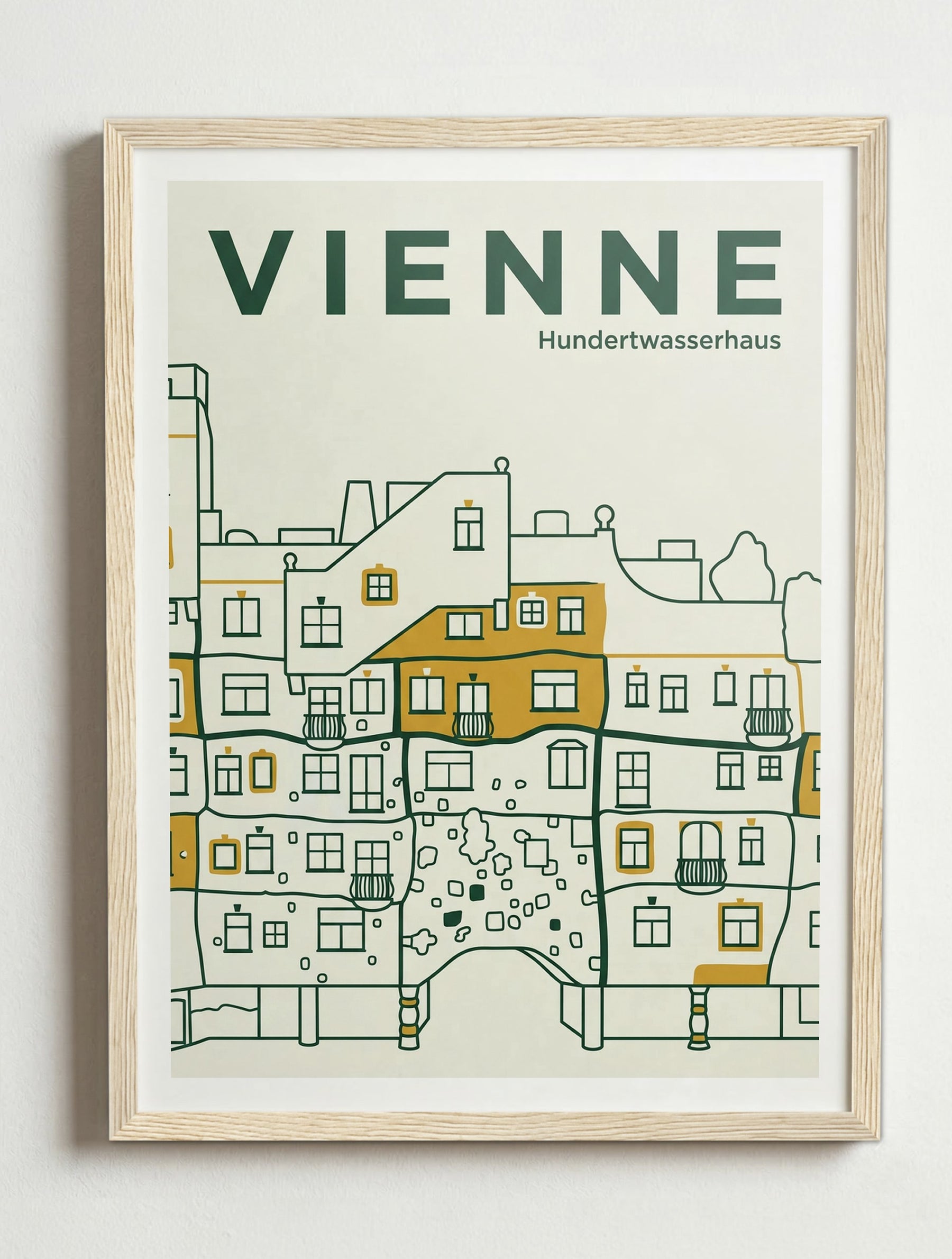 Affiche de Vienne – Cadre bois