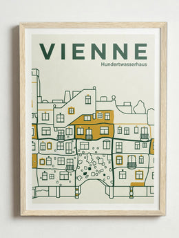 Affiche de Vienne – Cadre bois