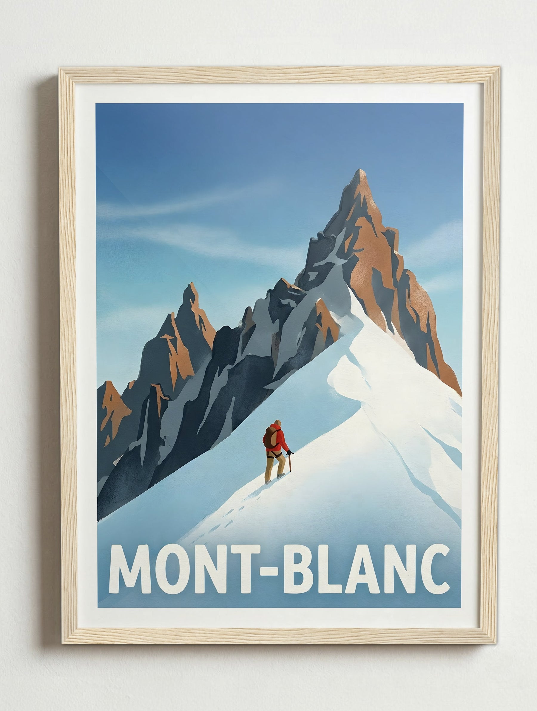 Affiche de Mont-Blanc – Cadre bois