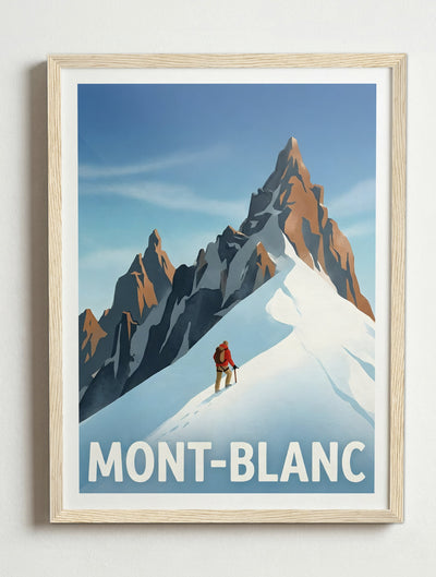 Affiche de Mont-Blanc – Cadre bois