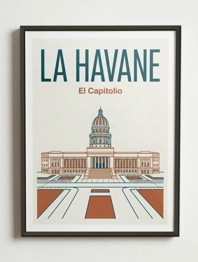 Affiche de La Havane – Cadre métal
