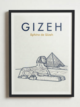 Affiche de Gizeh – Cadre noir