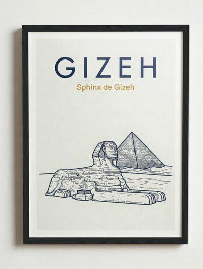 Affiche de Gizeh – Cadre noir