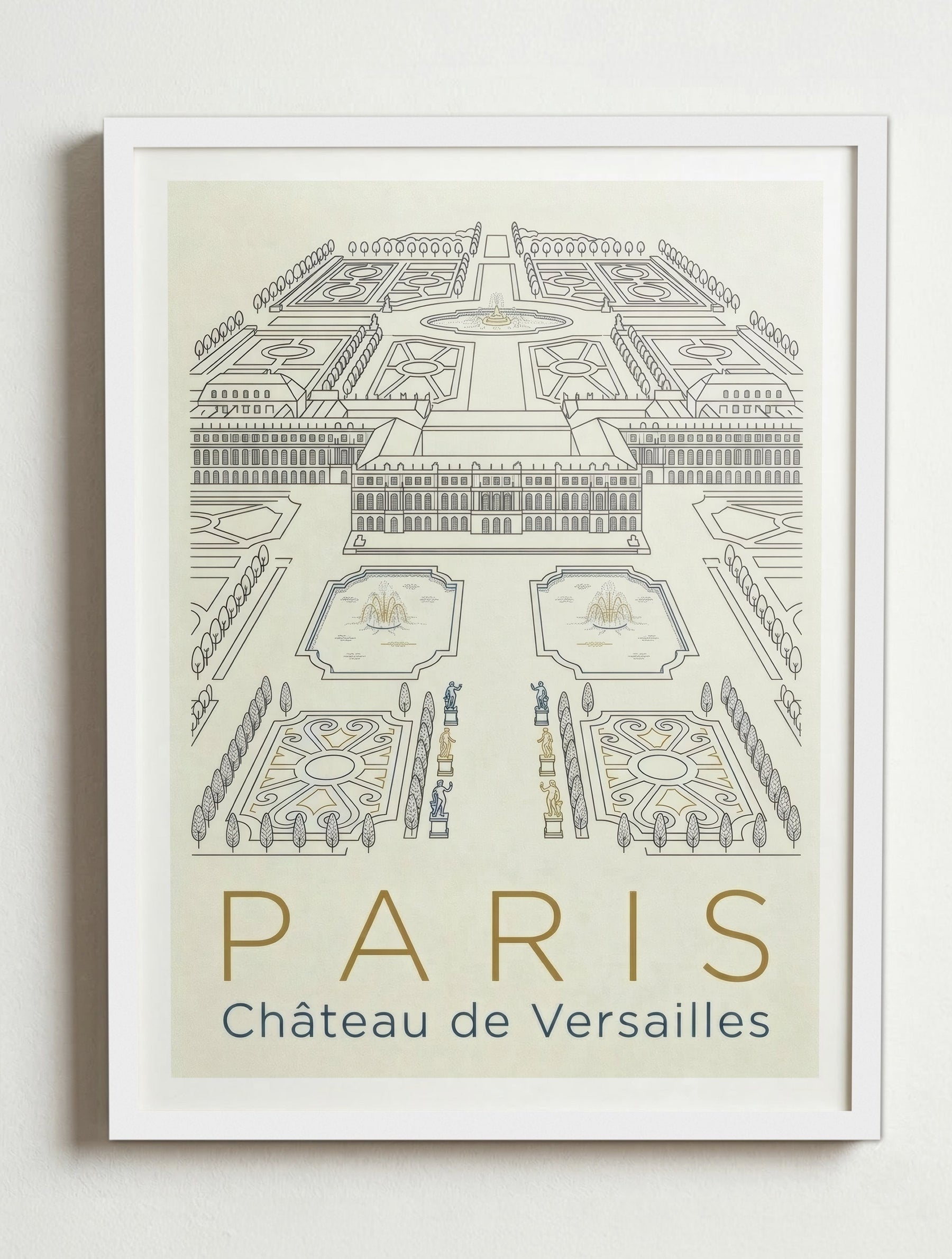 Affiche de Paris – Cadre blanc