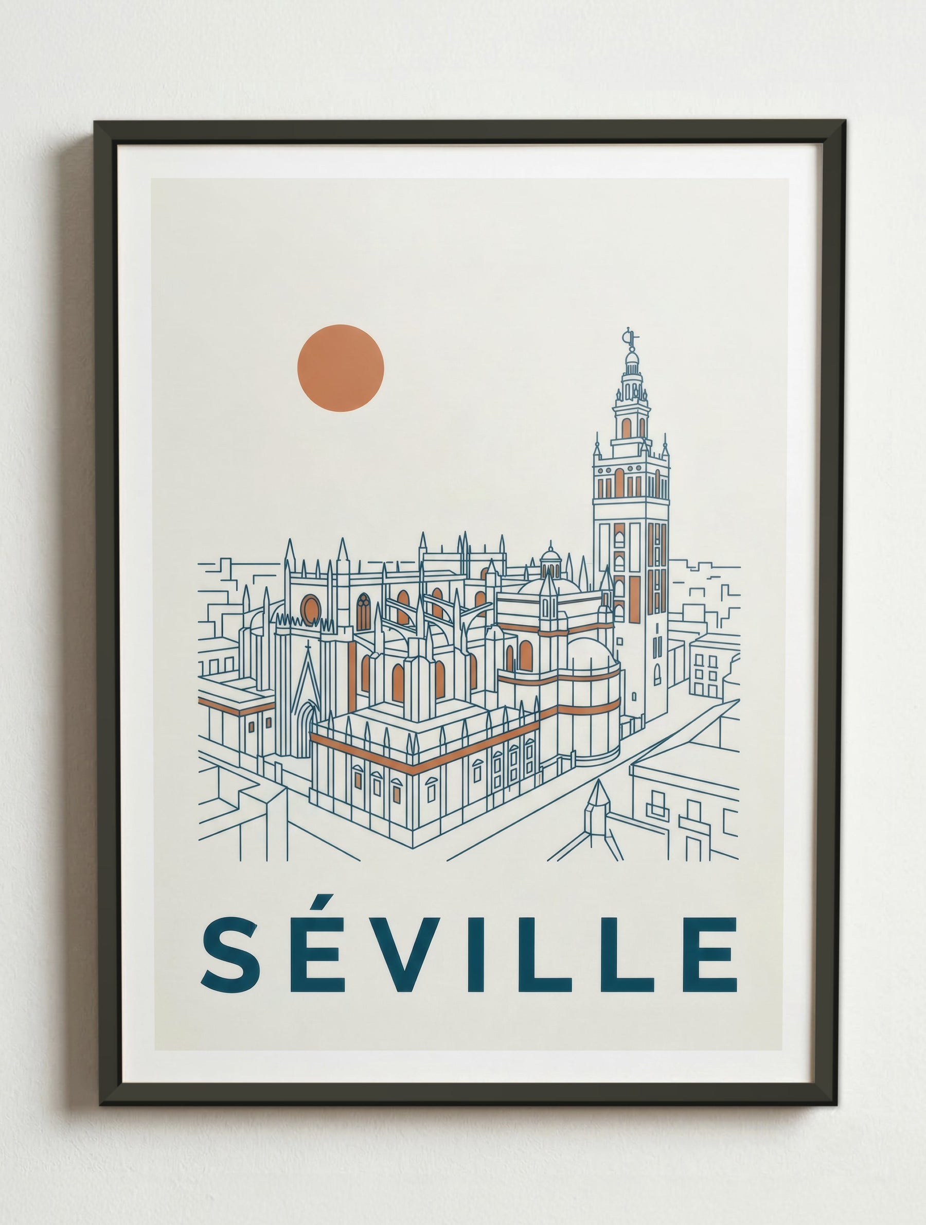 Affiche de Séville – Cadre métal