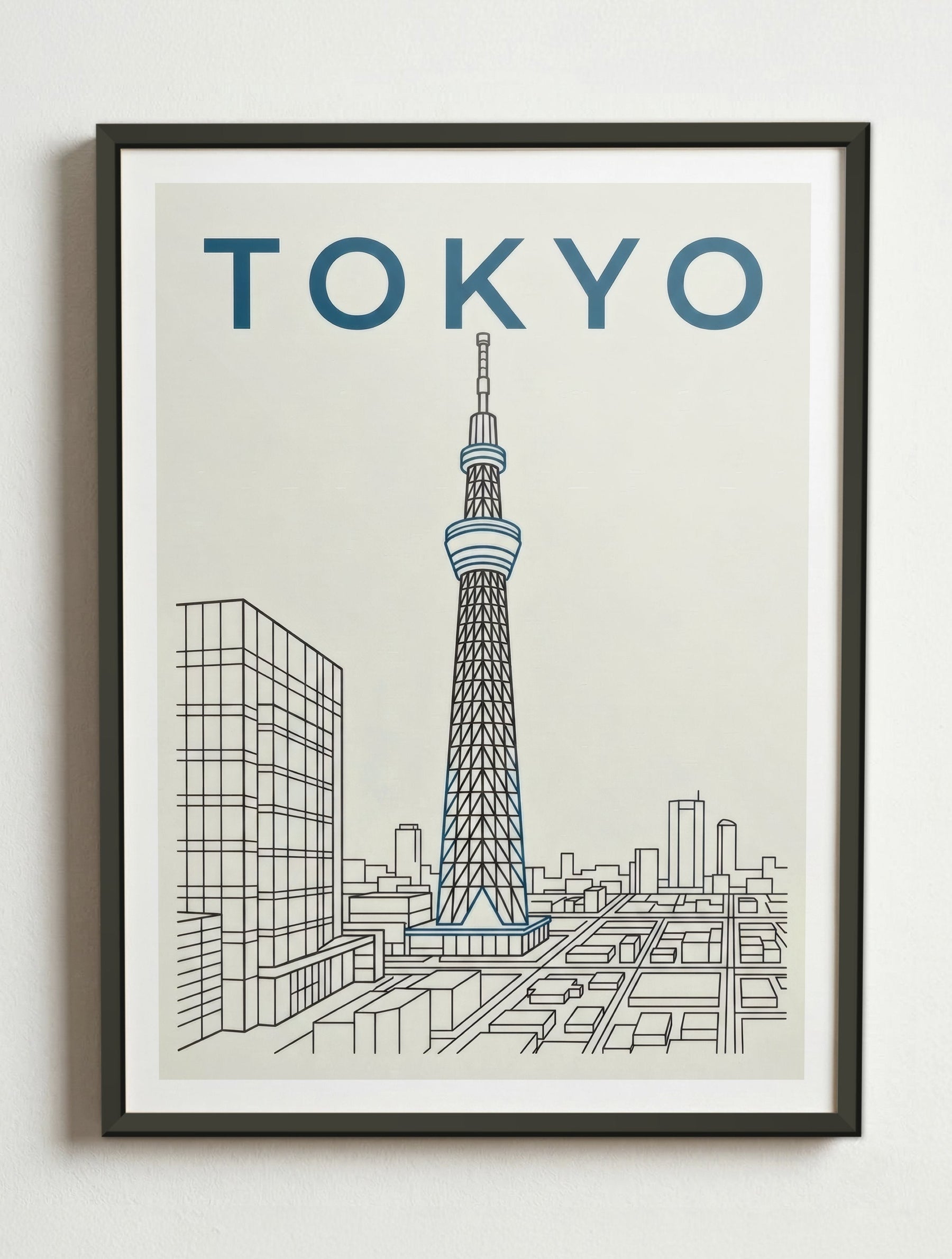 Affiche Tokyo – Cadre métal