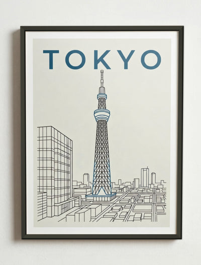 Affiche Tokyo – Cadre métal