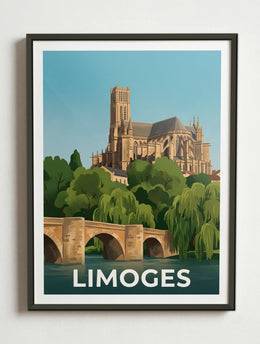 Affiche de Limoges – Cadre métal