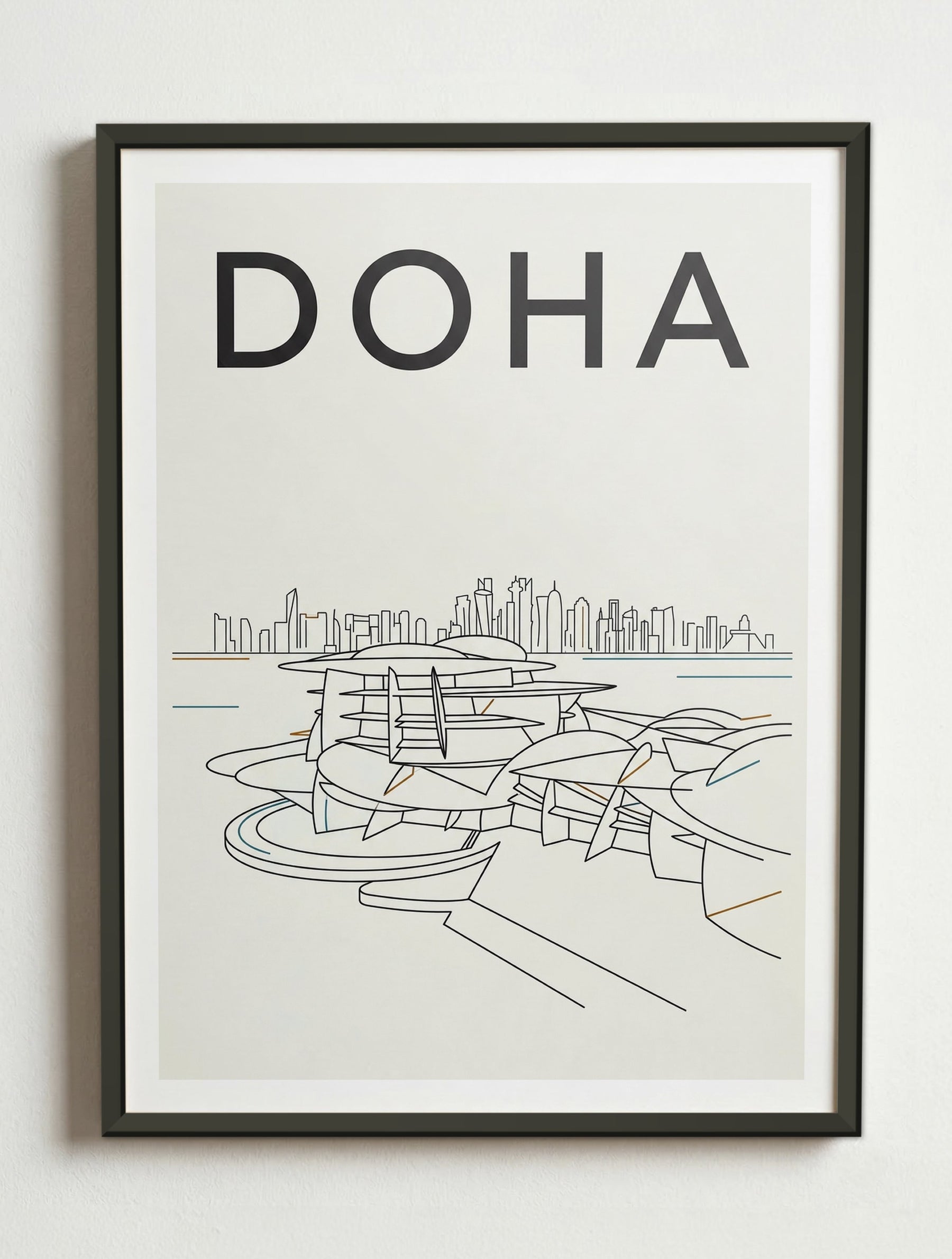 Affiche de Doha – Cadre métal