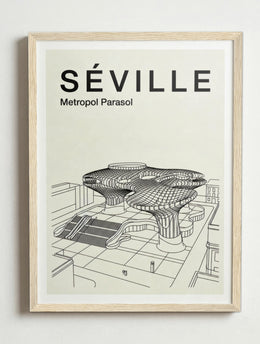 Affiche de Séville – Cadre bois