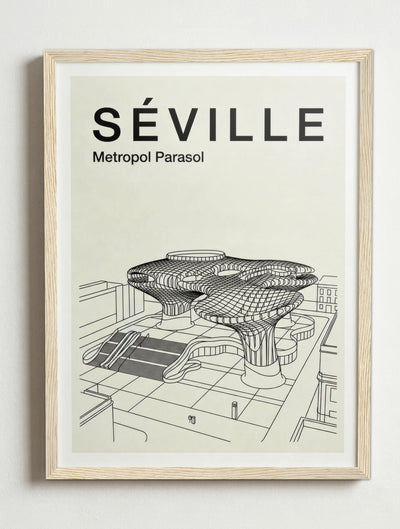 Affiche de Séville – Cadre bois