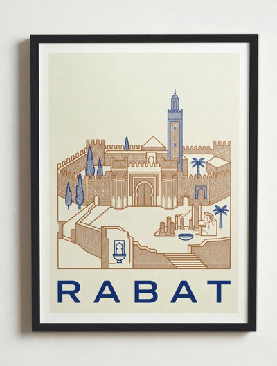 Affiche de Rabat – Cadre noir