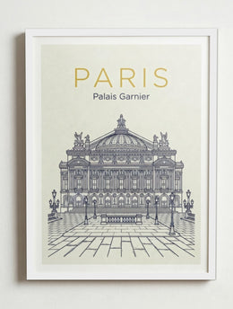 Affiche de Paris – Cadre blanc