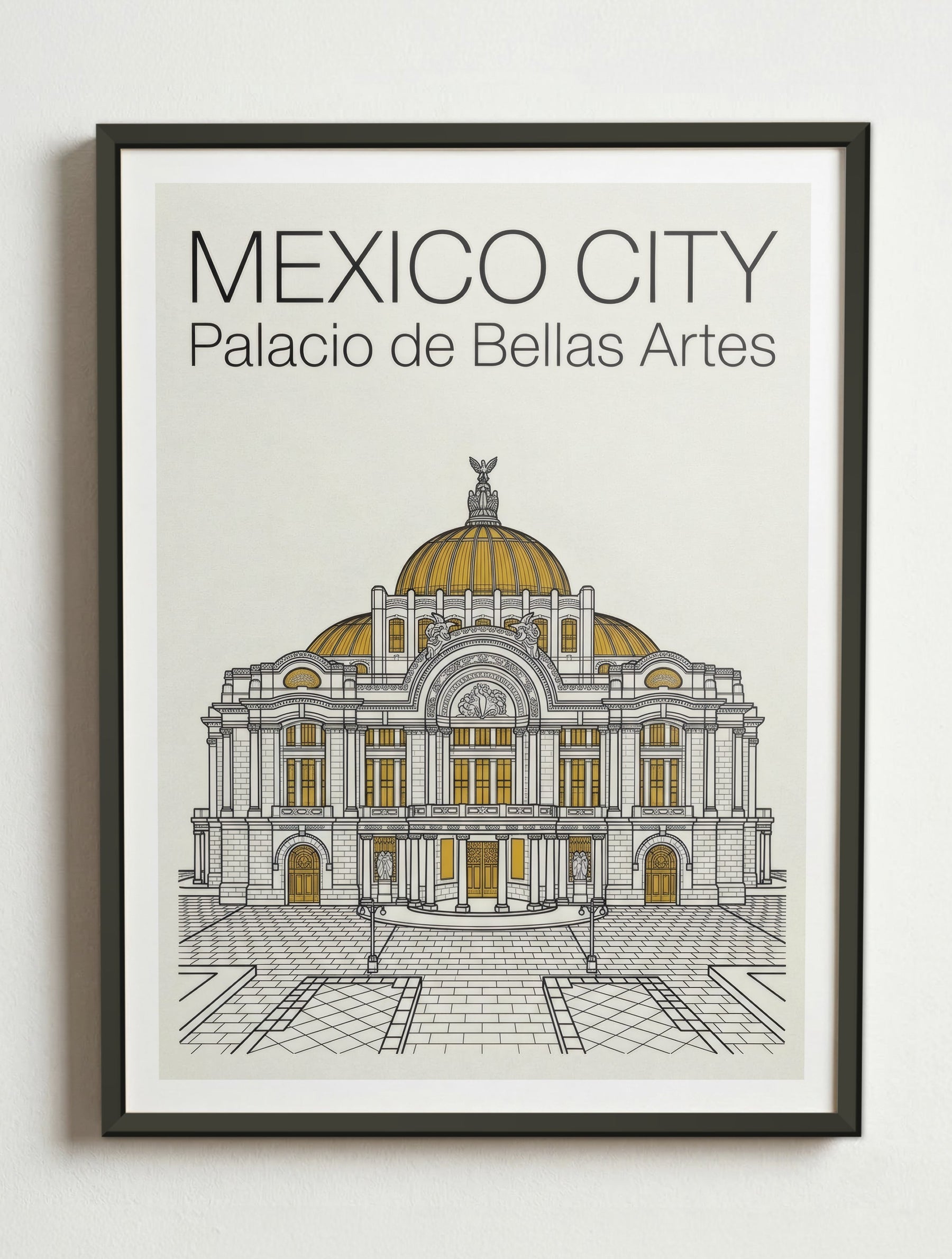 Affiche de Mexico City – Cadre métal