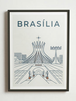Affiche de Brasília – Cadre métal