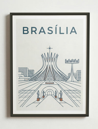 Affiche de Brasília – Cadre métal