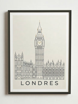 Affiche Londres – Cadre métal