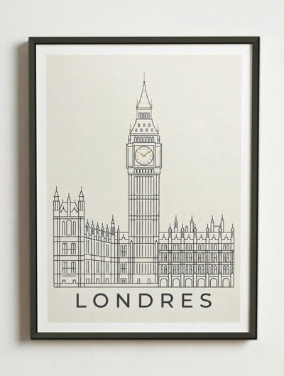 Affiche Londres – Cadre métal