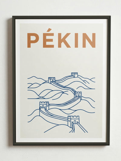 Affiche Pékin – Cadre métal