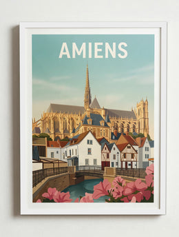 Affiche de Amiens – Cadre blanc