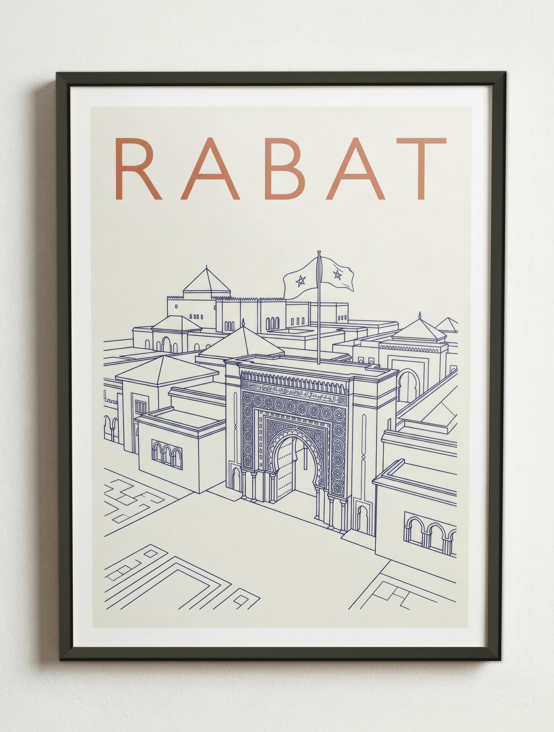 Affiche de Rabat – Cadre métal