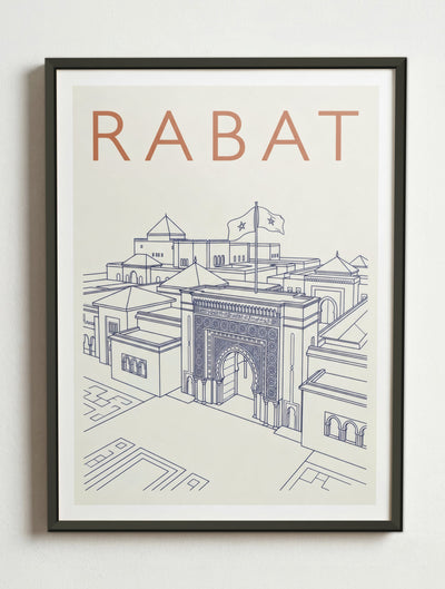 Affiche de Rabat – Cadre métal