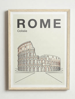 Affiche de Rome – Cadre bois