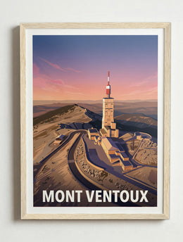 Affiche de Mont Ventoux – Cadre bois