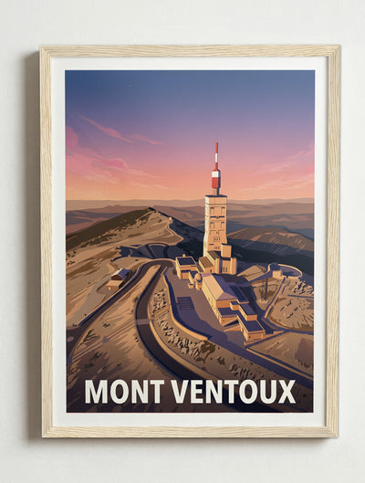Affiche de Mont Ventoux – Cadre bois