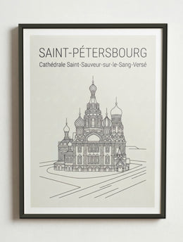 Affiche de Saint-Pétersbourg – Cadre métal