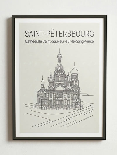 Affiche de Saint-Pétersbourg – Cadre métal