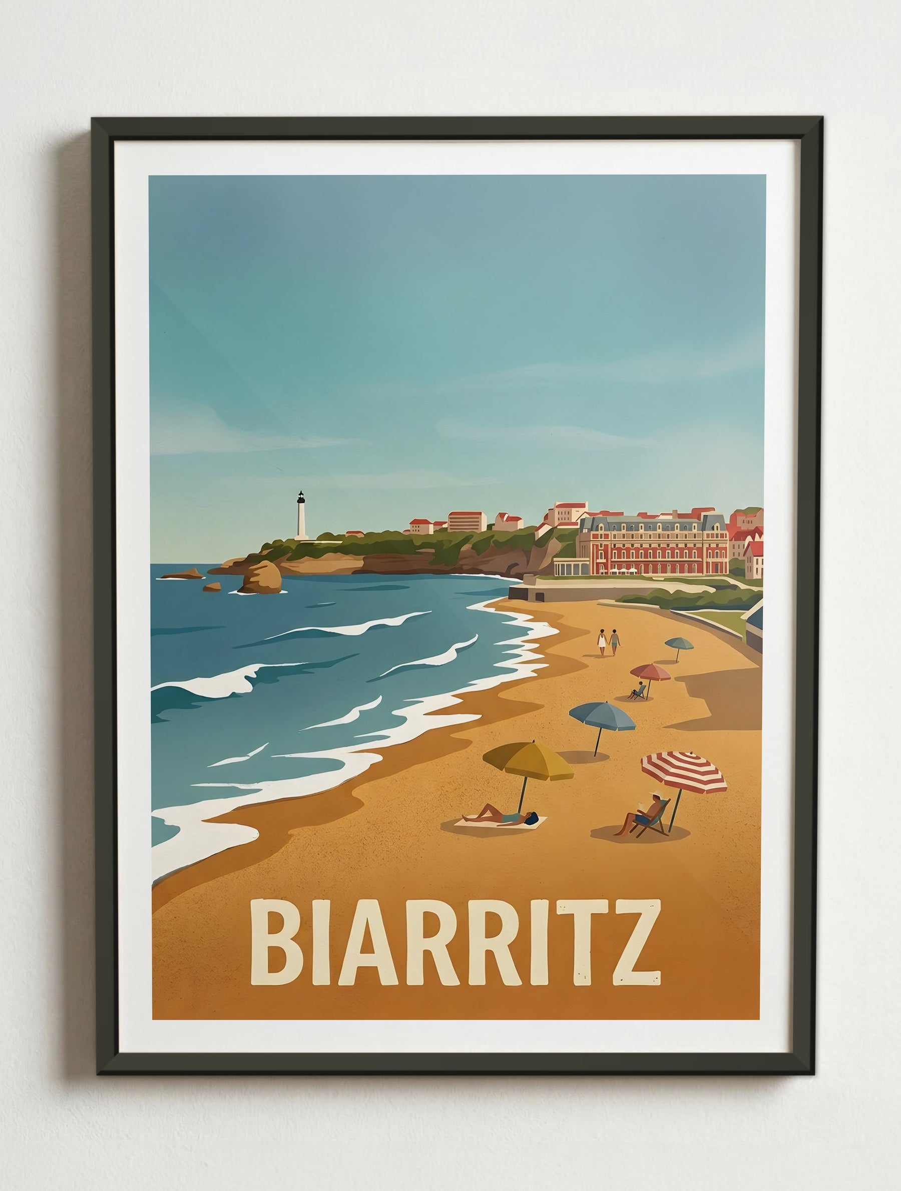 Affiche de Biarritz – Cadre métal