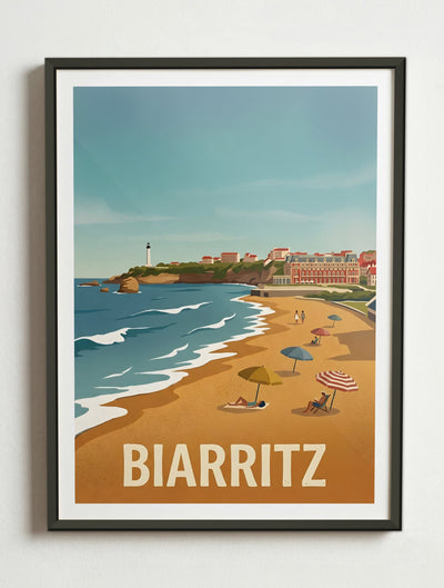 Affiche de Biarritz – Cadre métal