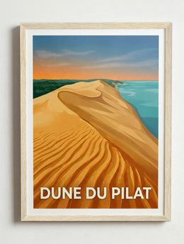 Affiche de Dune du Pilat – Cadre bois