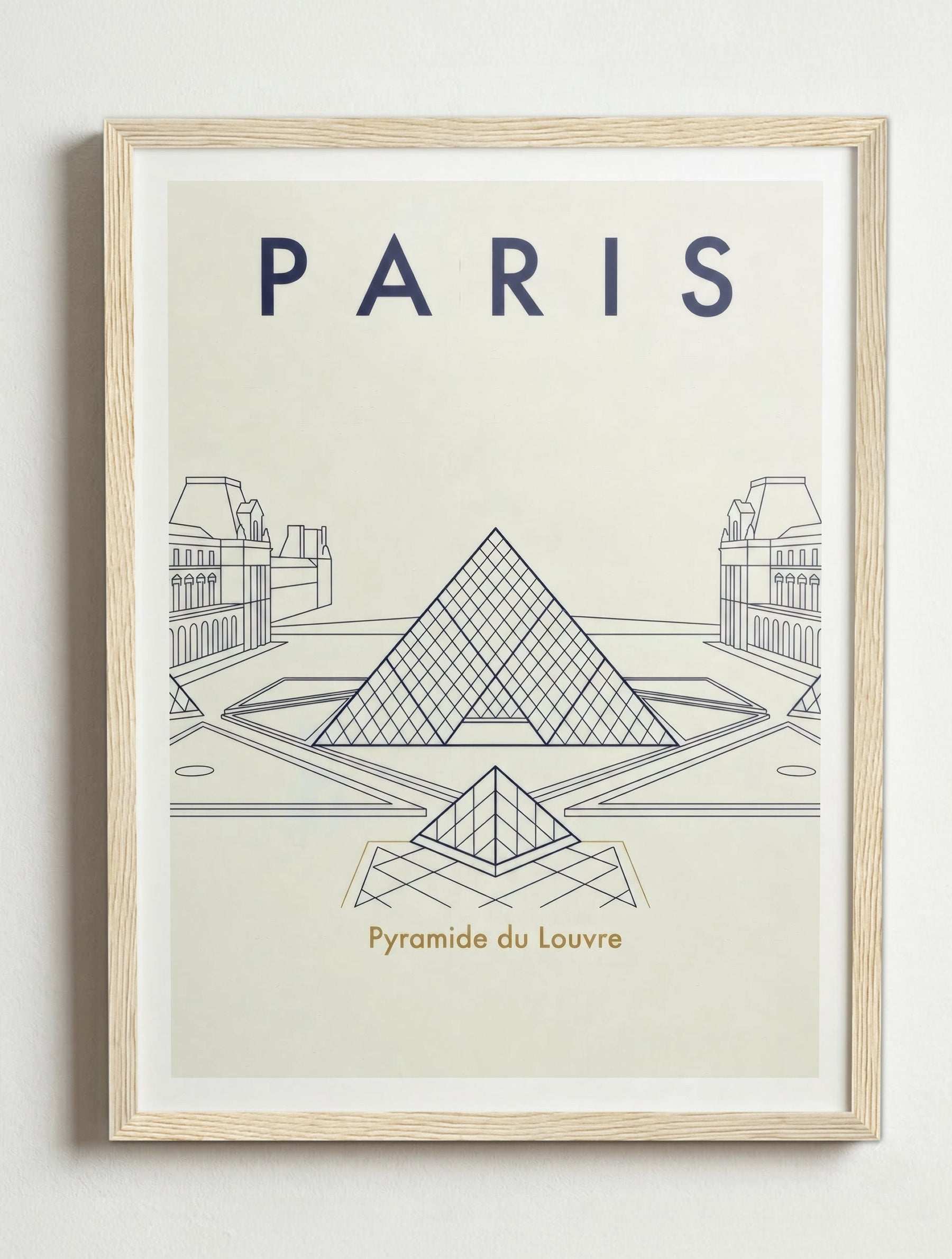 Affiche de Paris – Cadre bois