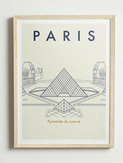 Affiche de Paris – Cadre bois