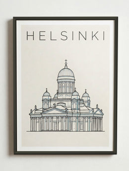 Affiche de Helsinki – Cadre métal