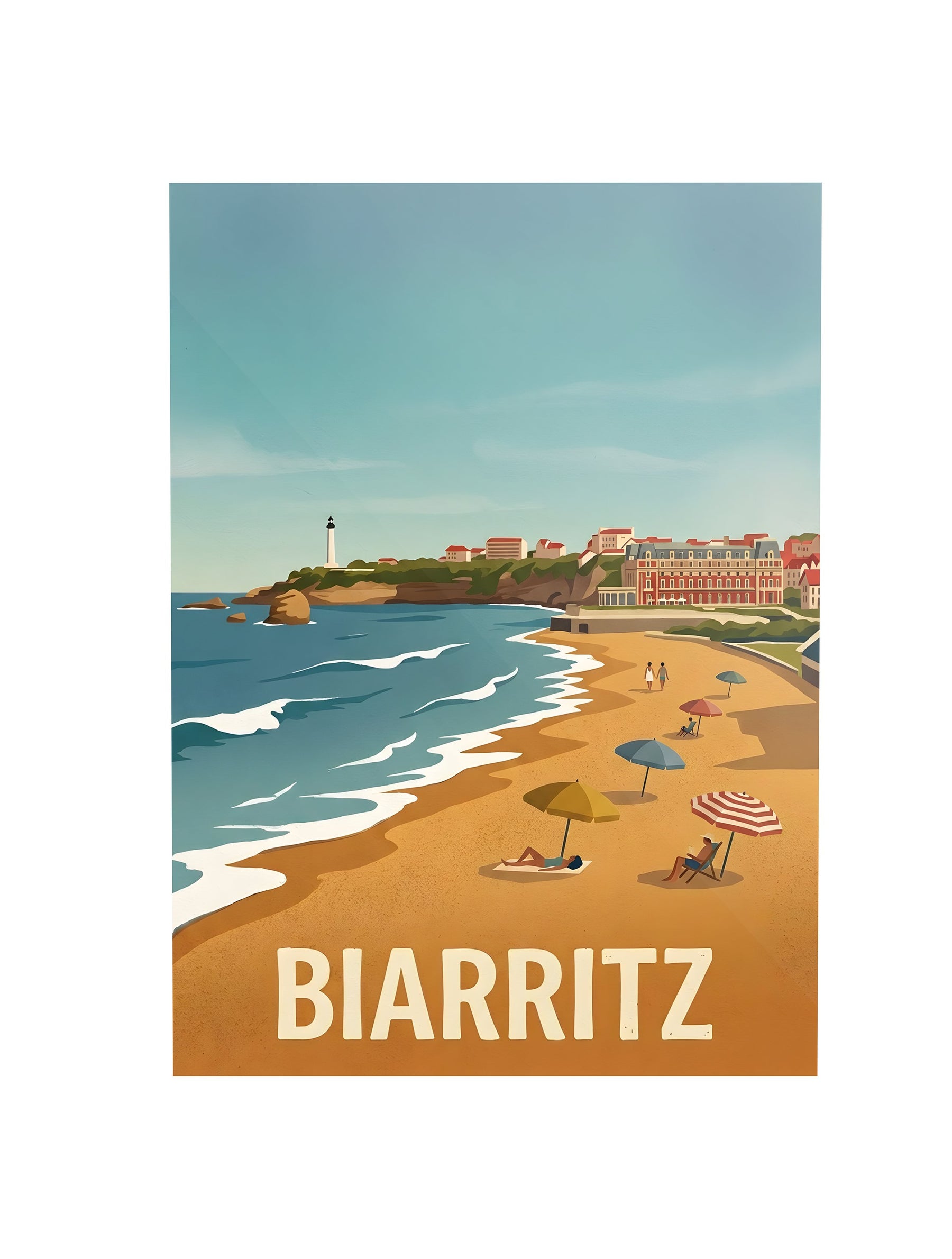 Affiche de Biarritz – Cadre noir