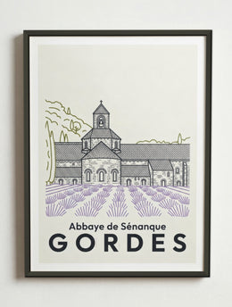 Affiche de Gordes – Cadre métal